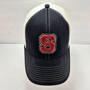 Adidas NC State Wolfpack Offroad Trucker Hat  Black/Cream Fitted S/M Superflex